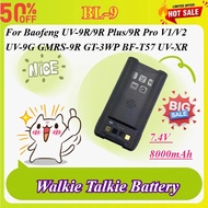 BL-9 7.4V 8000mAh Walkie Talkie Battery for Baofeng UV-9R UV-9R Plus UV-9R Pro V1/V2 UV-9G GMRS-9R G