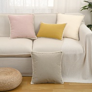 Ins Nordic Solid Color Simple Lace Pillowcase B & B Home Sofa Living Room Pillow Bedside Backrest HL