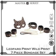 Master Series Leopard Print Wild Print 7 Piece Bondage Set