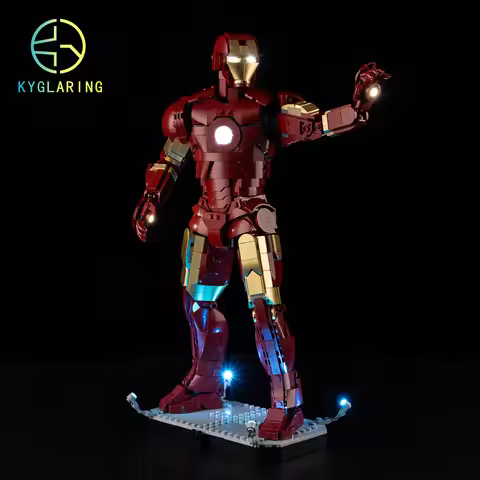 Kyglaring Led Lighting Set Diy Toys for Lego Iron Man Mark 3 Collectors' Edition 76344 Building Bloc
