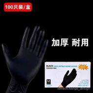 WJ02Black Disposable Gloves Nitrile Waterproof Oil-Proof Durable Acid and Alkali Resistant Tattoo Beauty Hairdressing Au