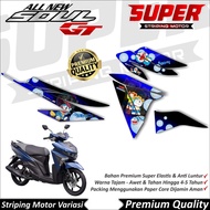 Cool Anti-Fade Soul GT 125 Sticker Soul GT 125 Striping Yamaha Soul GT 125 Doraemon Striping