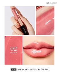 kathy New!!  Lip Duo Matte & Shine ลิปดูโอ (สูตรใหม่)290.-(ปกติราคา590) ลิปกระแต ปากฉ่ำวาวจูบไม่หลุด