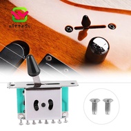 WITTEMY Guitar Lever Switch, Metal Silver 5-Way Pickup Selector Switch, Practical 5-Way Position Gui