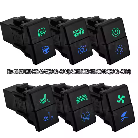 Push Button LED Switch With Wiring For Isuzu D-MAX MU-X VCross Holden Colorado 2012-2020 DRL Daytime