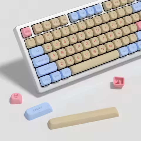 KBDiy Retro Marshmallow Keycap ISO MAC PBT KOA Keycaps For MX Switch Gaming Mechanical Keyboard mad