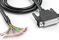 JUXINICE DB25 Female Connector to Bare Wire 10-Foot 26AWG, DB25 Extension Cable All 25 Wires Equippe