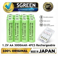 - /AA AAA 3000mah 1800mah Rechargeable Battery 1.2V Ni-MH  4 Slots Rechargeable Battery Charger AA A