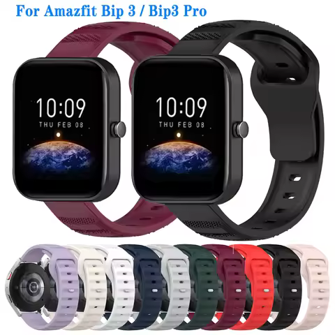 For Amazfit Bip 3 Pro Smart Watch Silicone Watch Band Sports Strap For Amazfit Bip3/Garmin Venu SQ /
