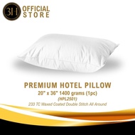 3H Premium Hotel Pillow 20"x36" 1400grams x 1Pc
