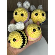 Bee crochet keychain