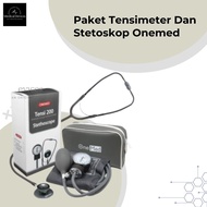 PAKET TENSIMETER STETOSKOP ONEMED TENSIMETER ANEROID / Alat tensi darah digital Tensi darah digital otomatis Tensimeter digital akurat Alat tensi digital akurat Alat tensi darah