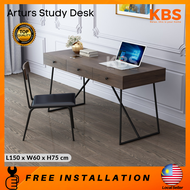 (FREE Installation+Shipping) KBS Arturs 5FT Study Desk / America Retro Industrial Style/ 3 Drawers Storage / Office Table / Computer Table / Gaming Table / L150 x W60 x H75 cm