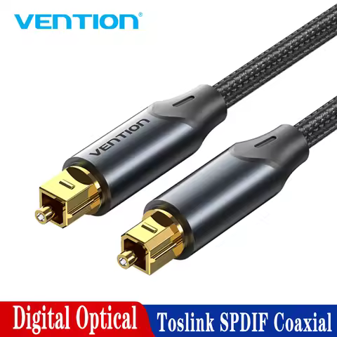 Vention Digital Optical Audio Cable Toslink SPDIF Coaxial Cable 1m 2m for Amplifiers Blu-ray Xbox 36