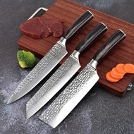 Forged Hammer Pattern Chef Cutting Knife Sharp Lightweight Slicing Knife Meat Cutting Small Kitchen Knife Cooking Chef K