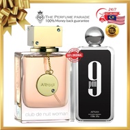 [2pcs Combo] 100% Genuine Perfume Armaf Club De Nuit Women EDP 105ml + Afnan 9pm EDP 100ml Fragrance
