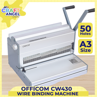 Wire Binding Machine Heavy Duty A3 Size CW430 50 Holes 25 Sheets Punch Binding Machine for Double Lo