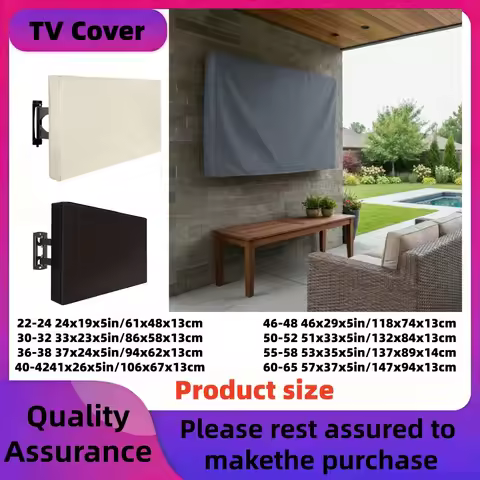 Outdoor TV Cover Universal Weatherproof Protector For 22-75 Inch TV - Fits Most Mounts & Brackets