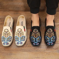 Embroidered Antique Hanfu Shoes Retro Old Beijing Embroidered Cloth Shoes Social Shoes Men Women Sho