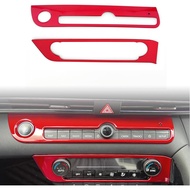 Center Console Air Conditioning Switch Button Panel Cover,Start Stop Engine Button Cover Compatible 