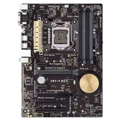 USED Asus Z97-K R2.0 Motherboard Z97 Socket LGA 1150 i7 i5 i3 DDR3 32G SATA3 ATX