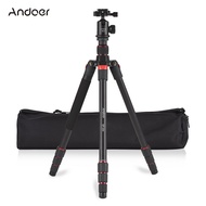 Andoer 153cm/60in Portable Camera Tripod Stand Aluminum Alloy with Detachable Monopod 360 Rotatable 