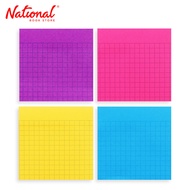 Sticky Notes 3x3 inches Grid (assorted colors) - School & Office Stationery