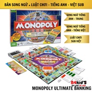 Monopoly ATM monopoly Game "Here & Now: The World Edition" with automatic card swipe bank - B4KIDS
