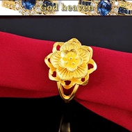 916 Gold Hot Sale Ring female gold transfer beads flower ring gold ring gold ring jewelry jewelry high quality