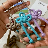 GANTUNGAN [beadsbywids] Clover Knot Bagcharm Clover Knot Keychain Clover Keychain/ Clover Bag Keycha