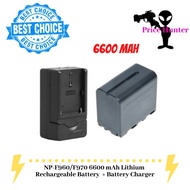 NP-F960/F970 Battery Charger + NP-F960/F970 Rechargeable Battery for Video Lighting (Battery Set)