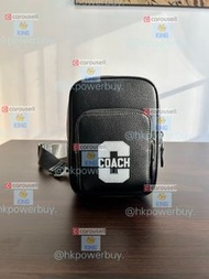 coach 蔻馳 奥萊WEST牛皮男款斜背包胸包 標志性涂70手袋 斜孭袋 禮物