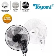 Toyomi 16" Wall Fan FW 4092 - Black / White