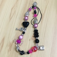 Raimondo Rantai Gantung Ponsel Korea Ins Rantai Ponsel Manik-manik Kristal Tulip Lanyard Lucu