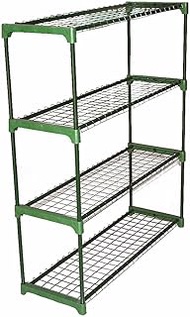 Panana 2 x Display Storage Racking for Garden Garage Greenhouse Staging Plant Stand Greenhouse 4-Tir