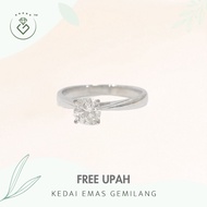 [Kedai Emas Gemilang] 2002088 {YS} 0.38Ct Diamond White Gold Ring (M1D22484) (7) (1.95G) [750 Gold]