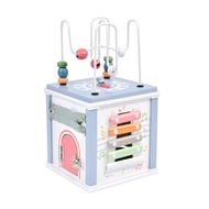 Children's wooden busy box around the pearl, multi-functional shape matching intelligence box busy b