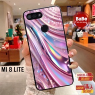 Case MI 8 LITE Rainbow MI 8 LITE Casing Terbaru Hardcase Softcase Glossy