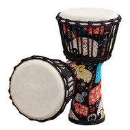 [New Arrival]8" African Drum Djembe Hand Drum with Colorful Art Patterns Percussion Musical Instrume