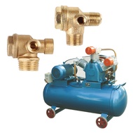 breezy Air Compressor 3Port Threaded Check Valve Connector Tool Male Thread 3 Way Metal Compressor C