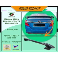 ✨ Perodua Bezza 2016-2024 TRD V4 Rear Spoiler (No LED Brake Lamp) 2016 2017 2018 2019 2020 2021 2022