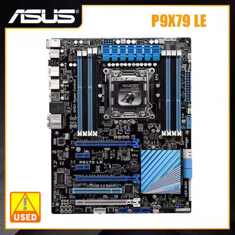 ASUS X79 Motherboard P9X79 LE Mining Motherboard LGA 2011 DDR3 64GB 3×PCI-E 3.0 X16 Support Xeon E5 