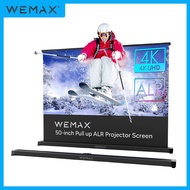 WEMAX P50 Pro 50'' ALR Portable Projector Screen Tabletop Screen HD 16:9 Projection Pull Up Foldable Stand for Camping B