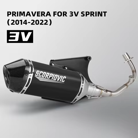 Motorcycle Exhaust Muffler, A-Link Modified Mid Linkage, Full Exhaust Style for Vespa 150, Sprint