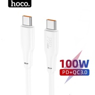 Dây sạc type c to type c 100w 5a Hoco dài 2m 1m - Các 2 đầu typec cho laptop điện thoại andoird ..