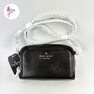 Kate SPADE Staci Small Dual Zip Around Crossbody Black