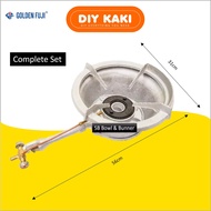 Golden Fuji High Quality 5B Bowl And Burner Gas Stove Complete Set | Dapur Tungku Gas Dapur | TL123 