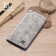 LouisWill Wallet Men Wallets Fashion Mens Long Wallet Casual Large-Capacity Wallet Multi-card Pocket