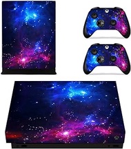 Vanknight Xbox One X Console Controllers Skin Vinyl Sticker Wrap Decals Cover for Xbox One Console Controllers Galaxy Space