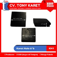 6x6 holo rubber foot cover holo iron foot mat